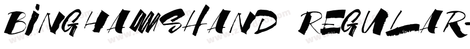 BinghamsHand Regular字体转换